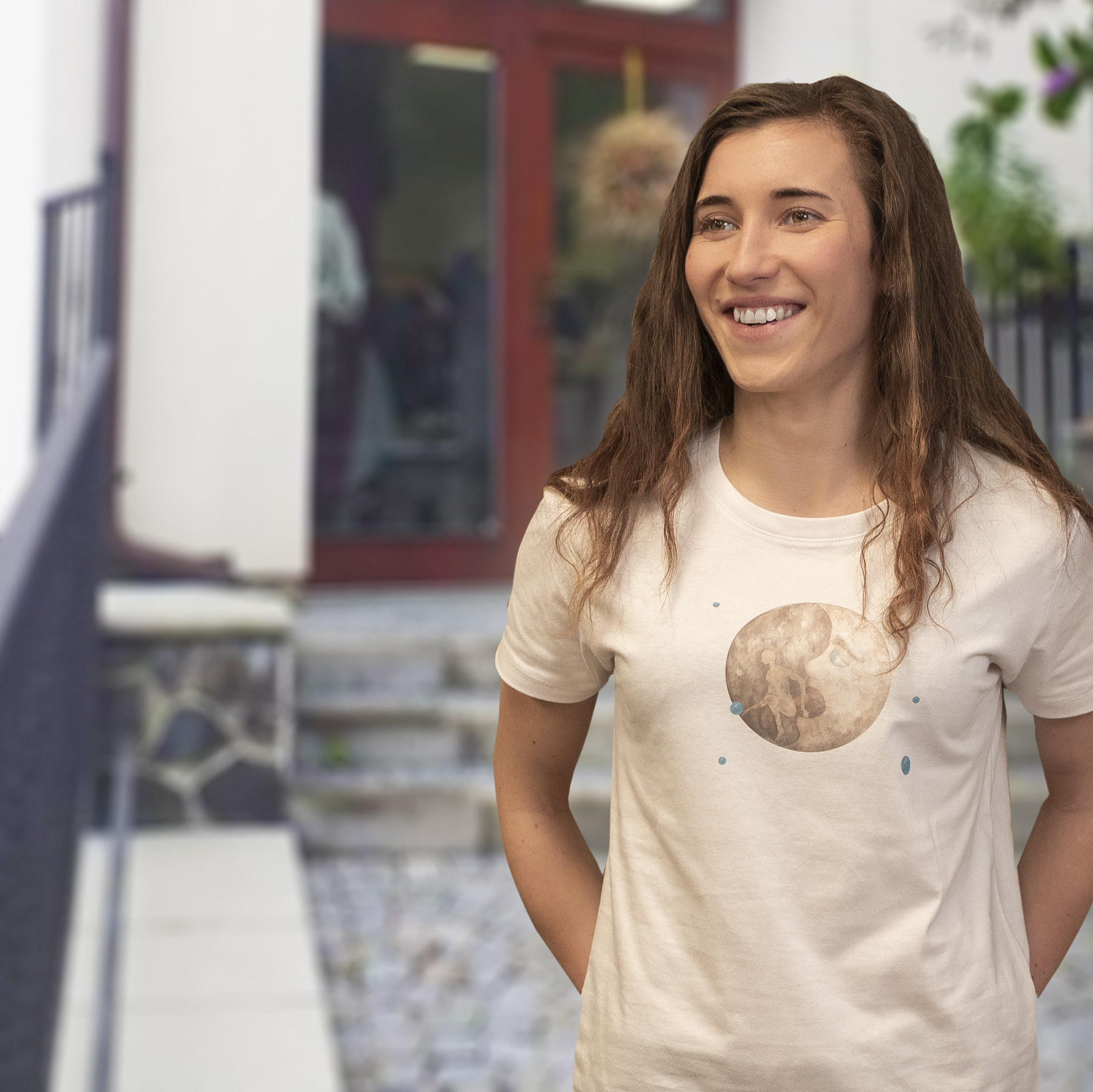 Tričko dámské černé - ,,Měsíc"