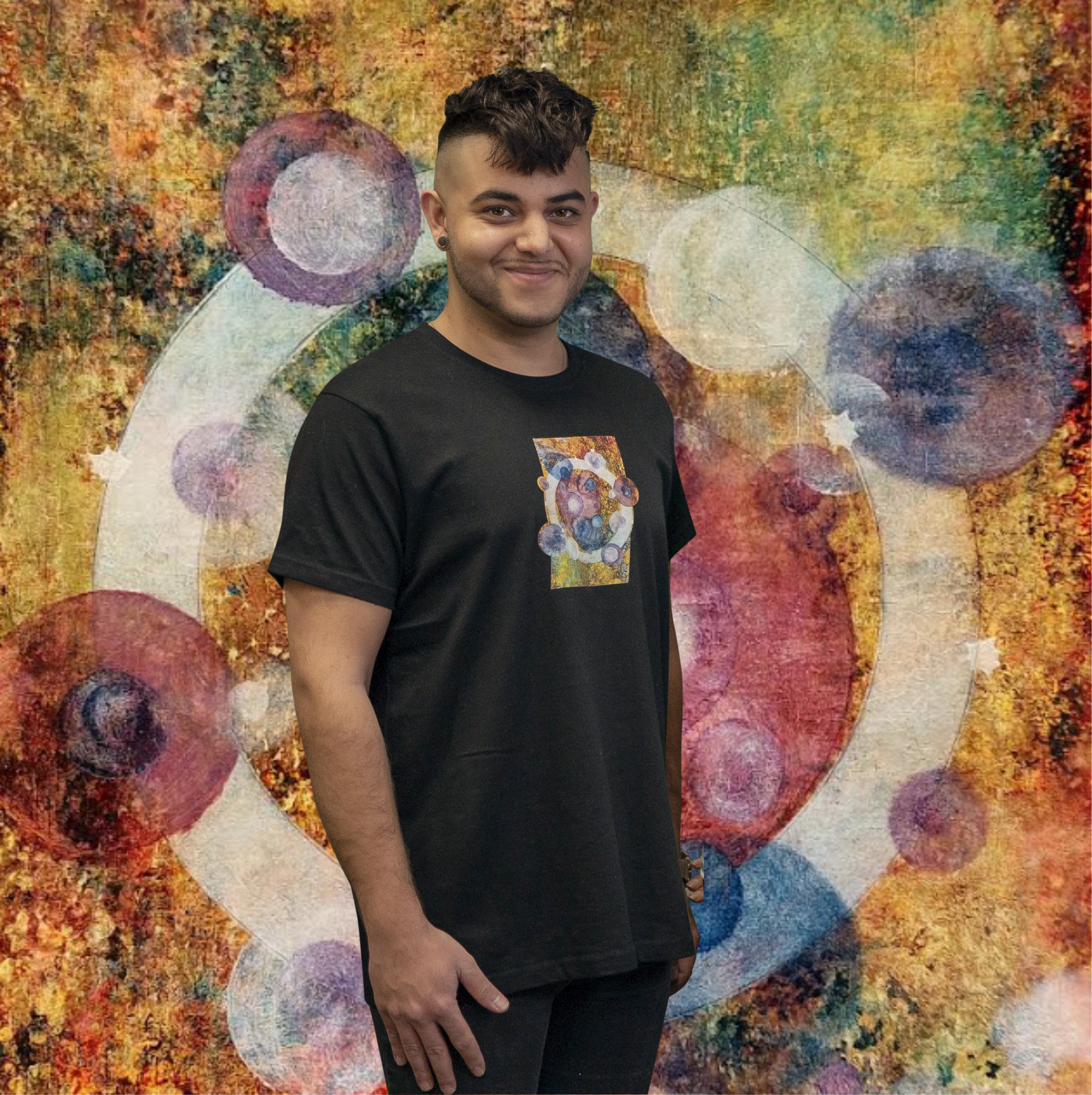 Tričko pánské černé - ,,Planety"