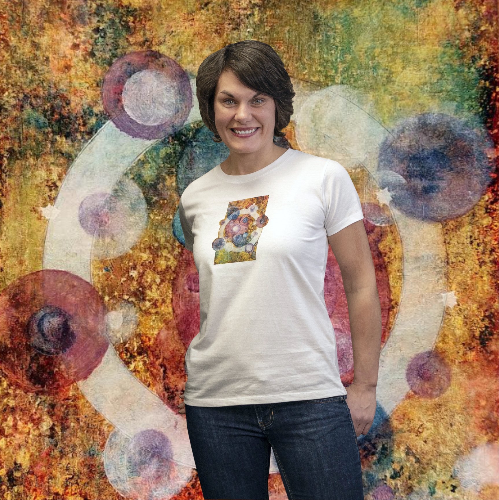 Tričko dámské bílé - ,,Planety"