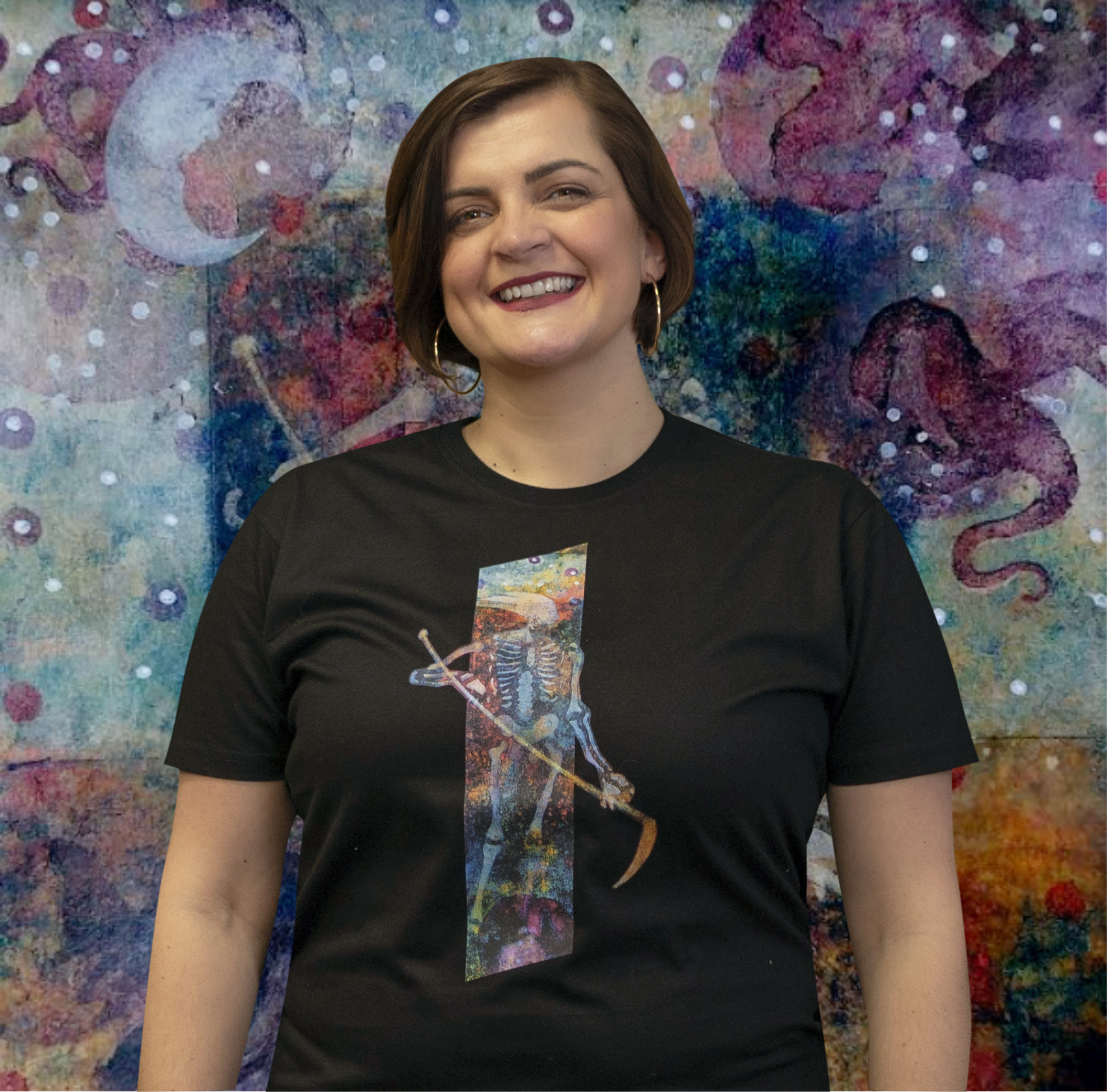 Tričko dámské černé - ,,Smrťáček"