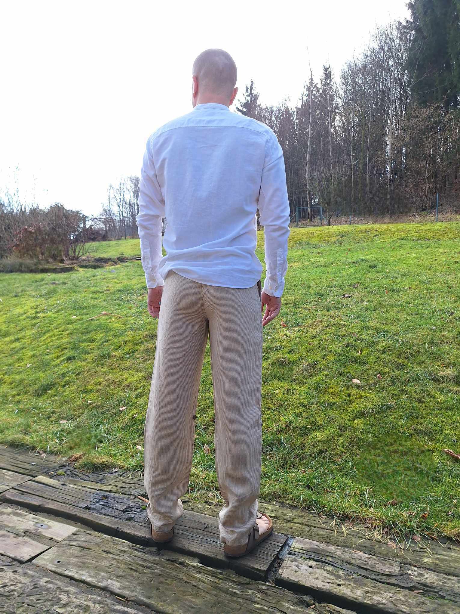 Lněné kalhoty UNI - režné