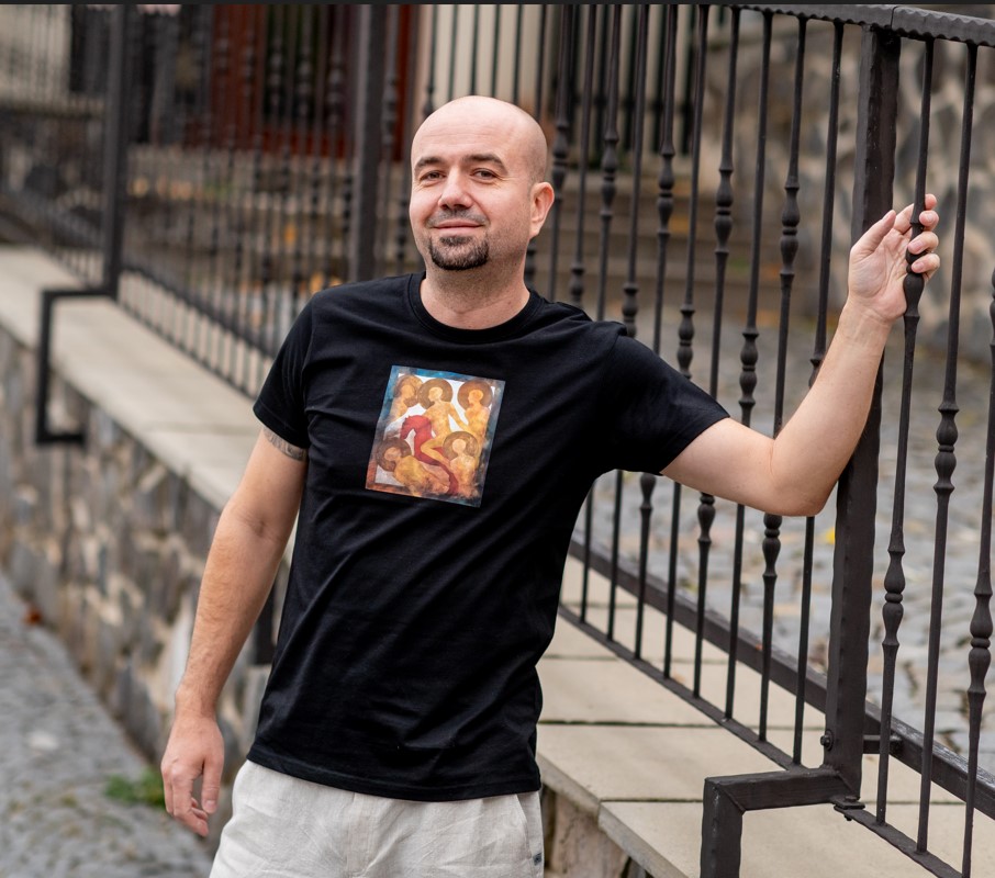 Tričko pánské černé - ,,Červený kůň"