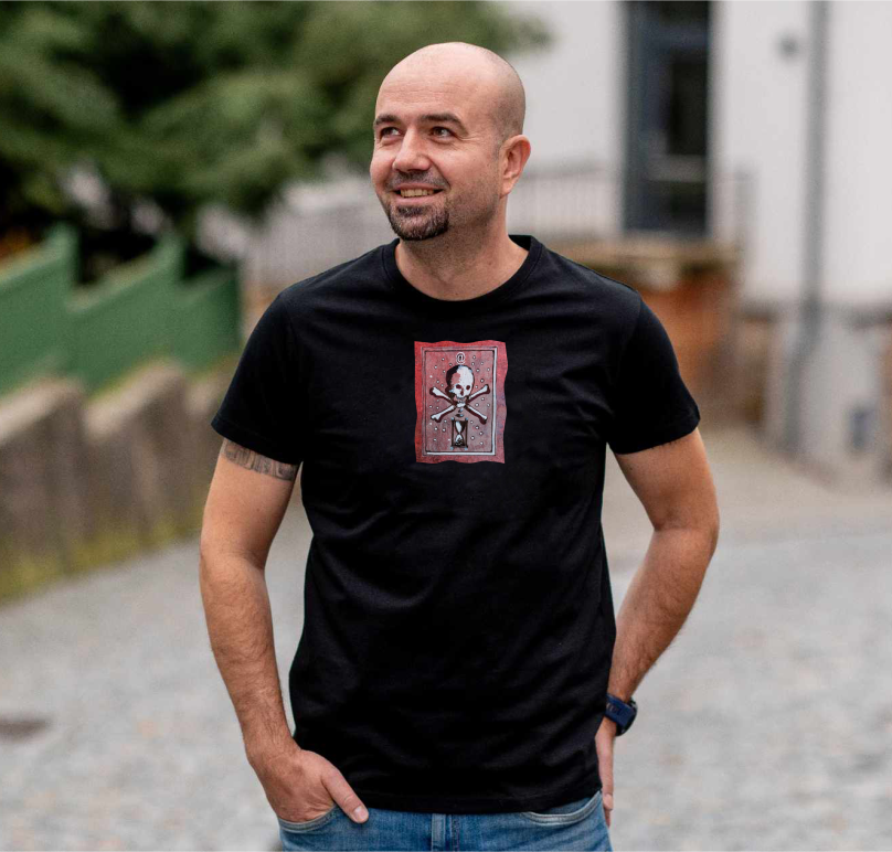 Tričko pánské černé - ,,Internet"