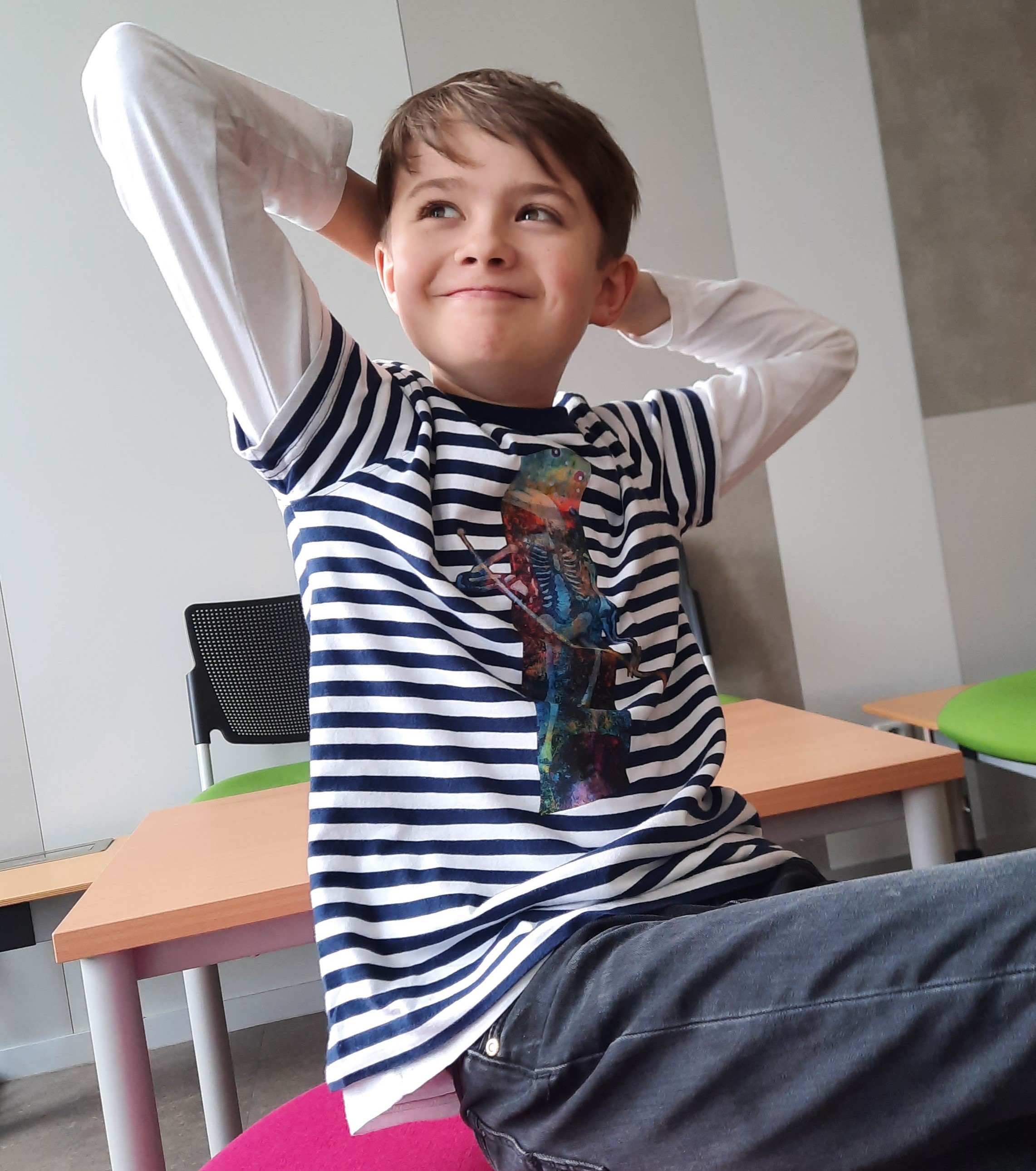 Tričko dětské proužky - ,,Smrťáček"