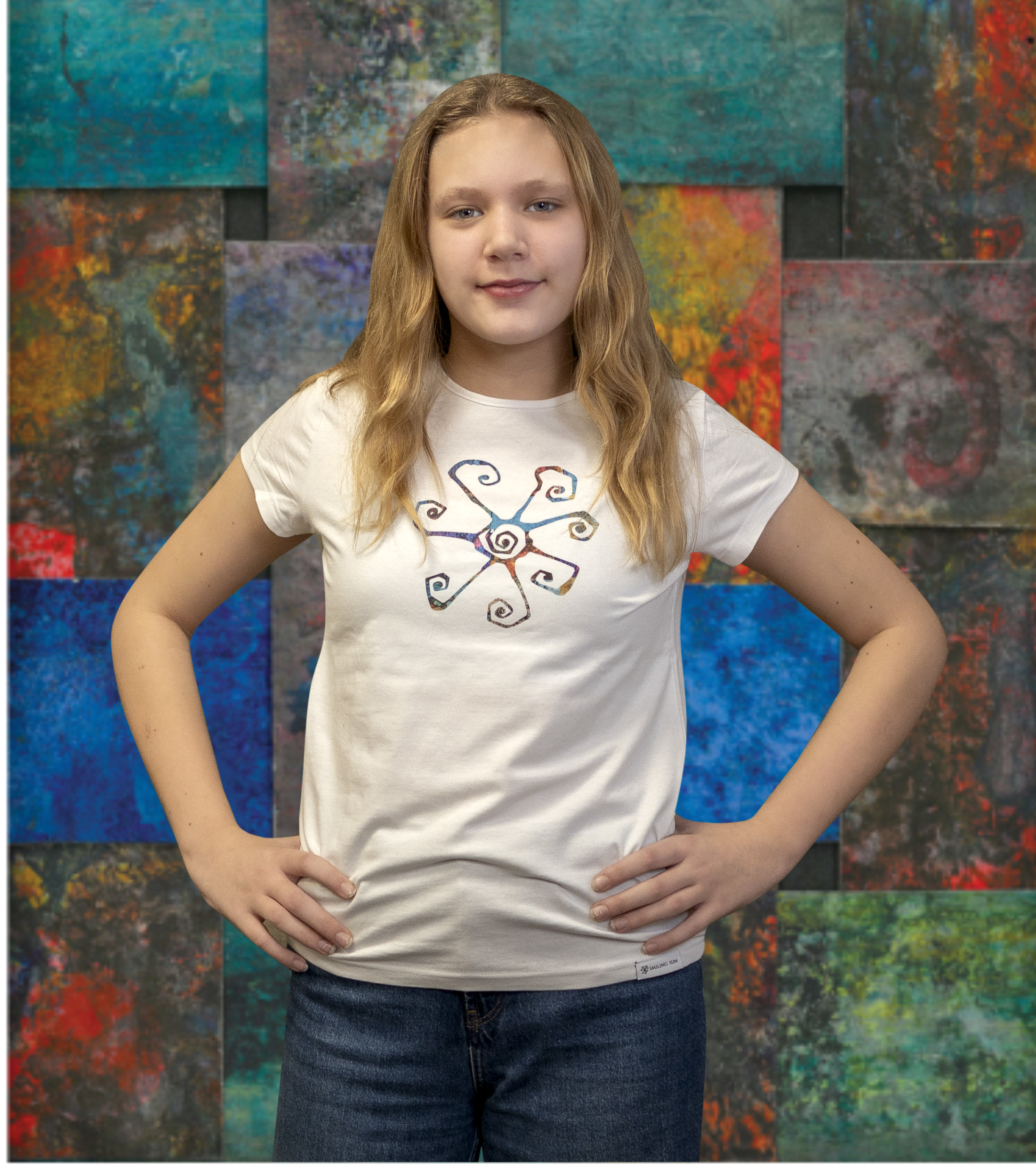 Tričko dámské bílé - Smiling sun