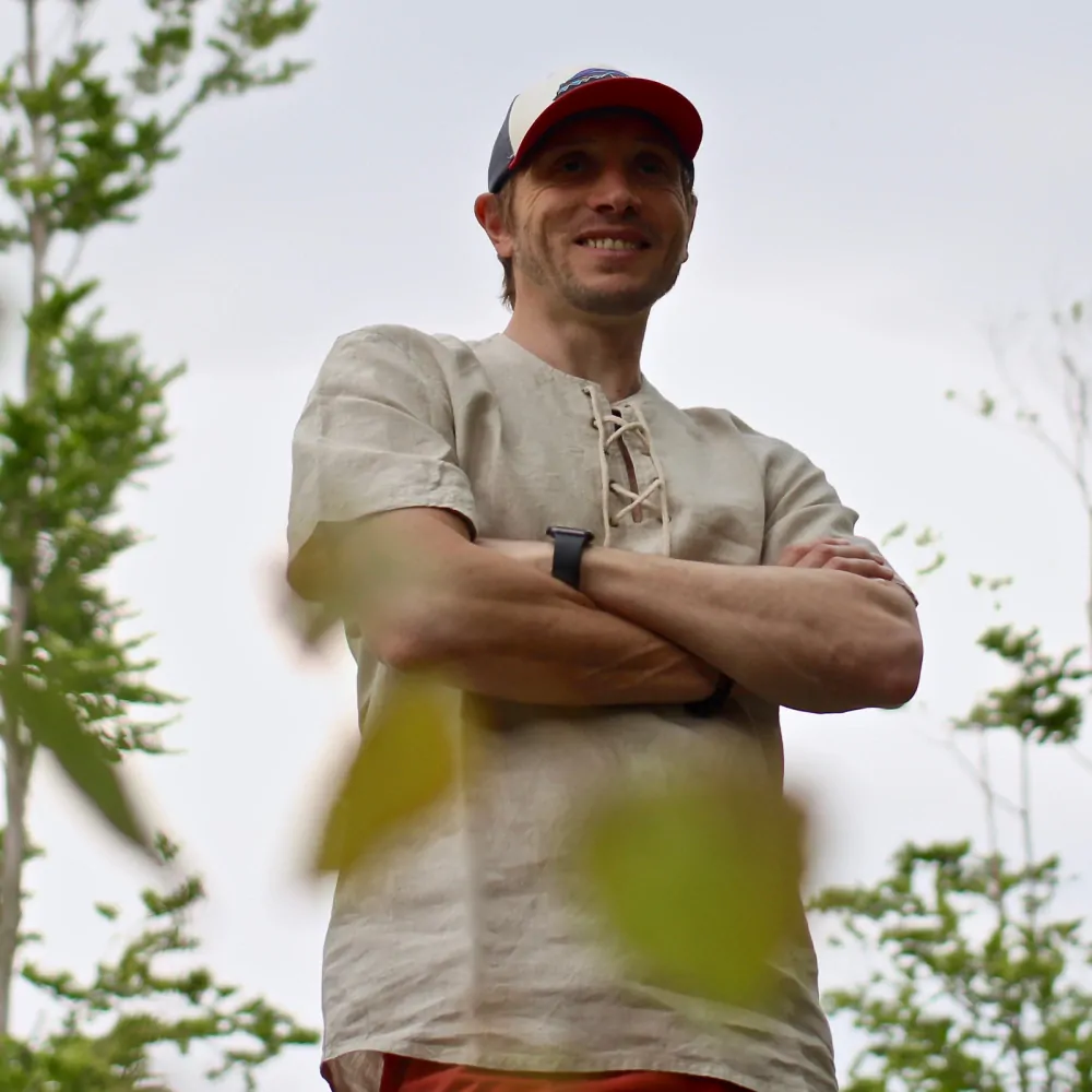 Lněná košile krátký rukáv - režná