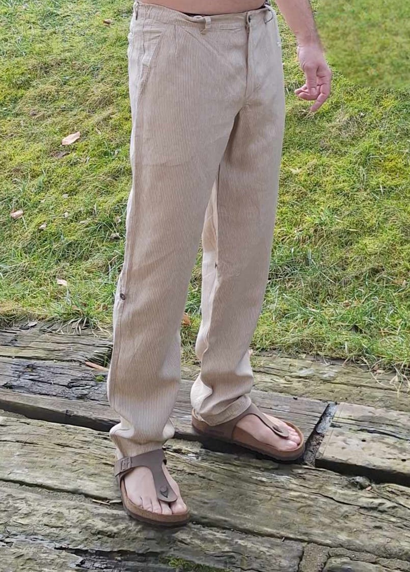 Lněné kalhoty UNI - režné