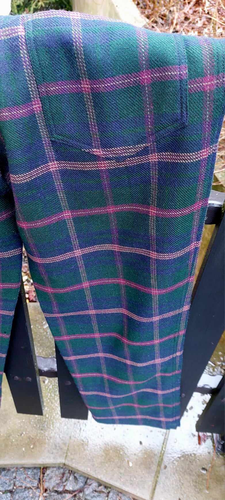 Vlněné kalhoty - tmavě zelená