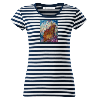 Tričko dámské proužky - ,,LoĎ"