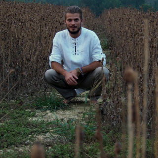 Lněná košile bílá - šněrovací