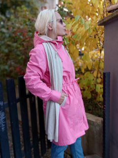 Oboustranný kabátek - růžová/puntík